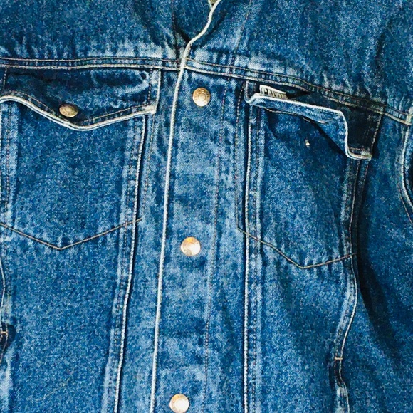 VTG Calvin Klein Men's Denim Jacket-Polka dot S - Picture 3 of 8